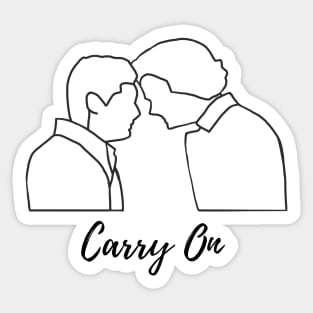 sam and dean carry on, dean death barn scene forehead touch, supernatural finale Sticker